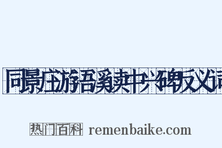 同景庄游浯溪读中兴碑反义词是什么意思的图片